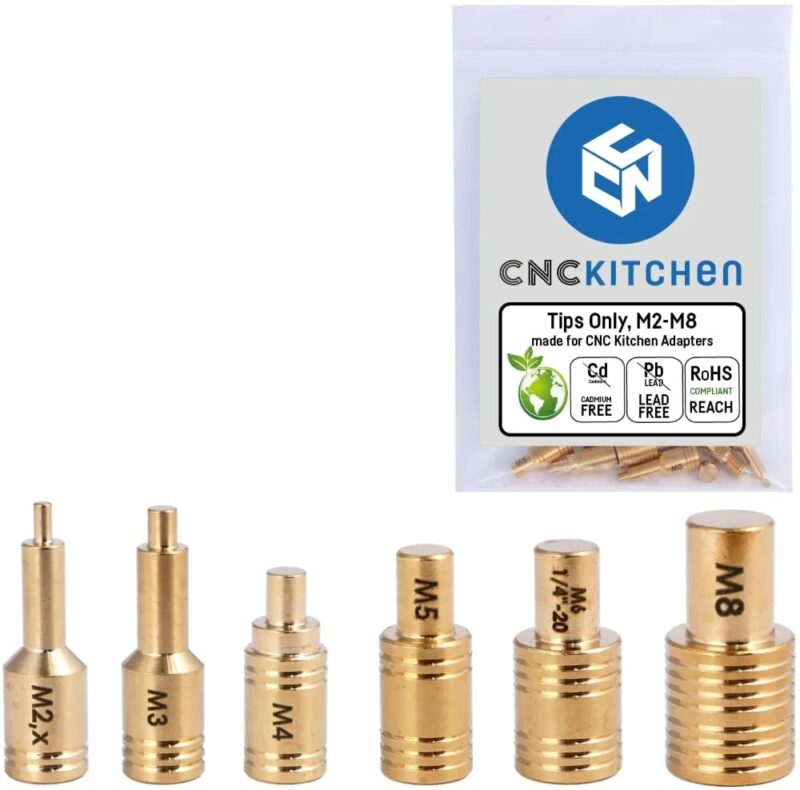 cnc kitchen melting aids screw on tips set evolt portugal espana filamento impressao 3d