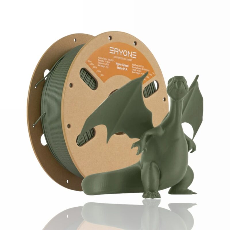 hyper speed matte pla-olive green evolt portugal espana filamento impressao 3d