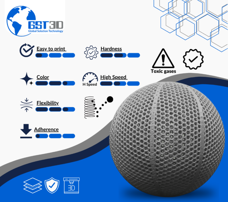 SILVER TPU gst3d evolt portugal espana filamento impressao 3d