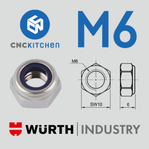 50 Porcas Freiadas Nyloc M6 Lock Nuts – CNC Kitchen