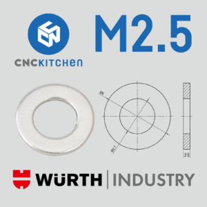 200 Anilhas M2,5 Standard Washers – CNC Kitchen