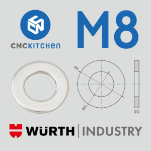 50 Anilhas M8 Standard Washers – CNC Kitchen