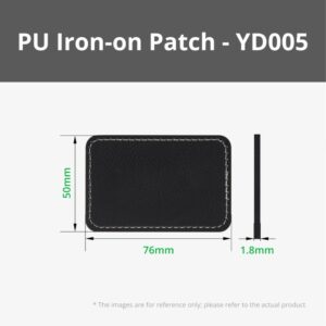 Bambu 3D Rectangular PU Iron-on Patch – Black to Silver (10 pcs) – Bambu Lab