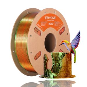 PLA High Speed Silk Tri-Color 1kg Orange, Blue and Green – ERYONE