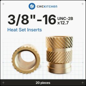 Heat Set Insert 3/8″-16×12.7 (Tripod Thread) (20pcs) – CNC Kitchen