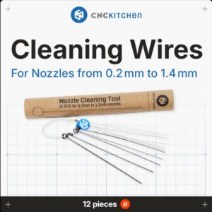 Nozzle Cleaning Wires (12pcs) (de 0.2mm até 1.4mm) – CNC Kitchen
