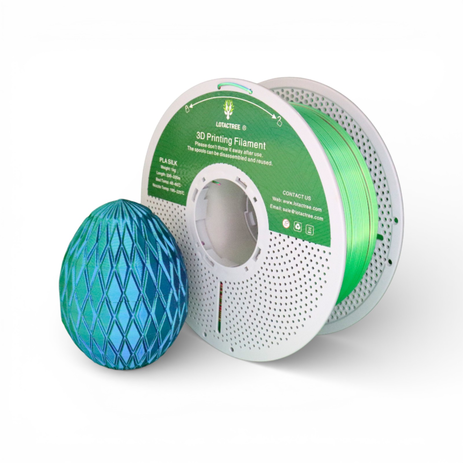 PLA SILK Rose Red Green Sky Blue 01-(WEBSITE EVOLT)