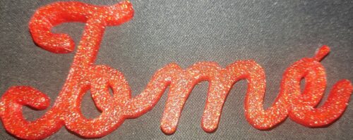 PLA 50g (Amostra) Red GLITTER - Azurefilm photo review